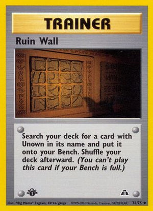 Ruin Wall 74/75 - Neo Discovery Unlimited - Poke-Collect