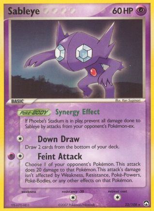 Sableye 22/108 - Power Keepers Reverse Holofoil - Poke-Collect