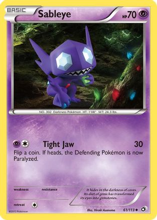 Sableye 61/113 - Legendary Treasures Reverse Holofoil - Poke-Collect