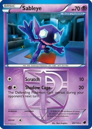 Sableye 49/116 - Plasma Freeze Reverse Holofoil - Poke-Collect