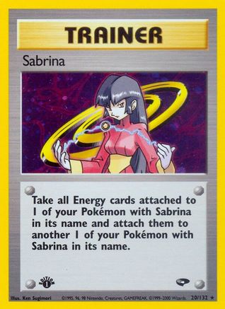 Sabrina 20/132 - Gym Challenge Unlimited Holofoil - Poke-Collect