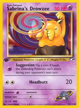 Sabrina's Drowzee 92/132 - Gym Heroes Unlimited - Poke-Collect