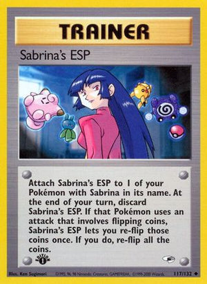 Sabrina's ESP 117/132 - Gym Heroes 1st Edition - Poke-Collect