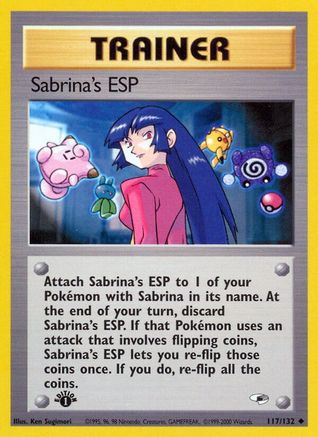 Sabrina's ESP 117/132 - Gym Heroes 1st Edition - Poke-Collect