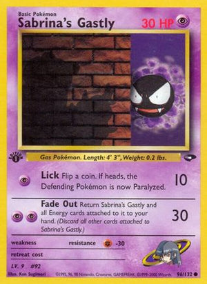 Sabrina's Gastly (96) 96/132 - Gym Challenge Unlimited - Poke-Collect
