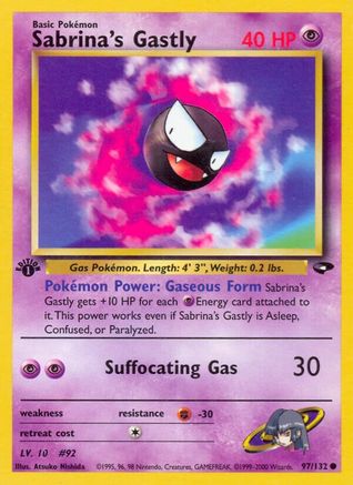 Sabrina's Gastly 97/132 - Gym Challenge 1st Edition - Poke-Collect