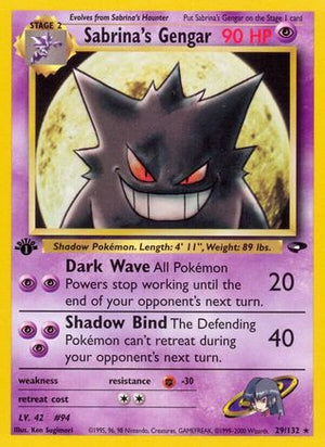 Sabrina's Gengar 29/132 - Gym Challenge Unlimited - Poke-Collect