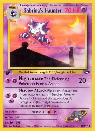 Sabrina's Haunter 55/132 - Gym Challenge 1st Edition - Poke-Collect