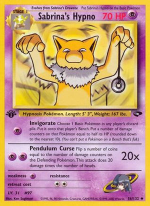 Sabrina's Hypno 56/132 - Gym Challenge Unlimited - Poke-Collect