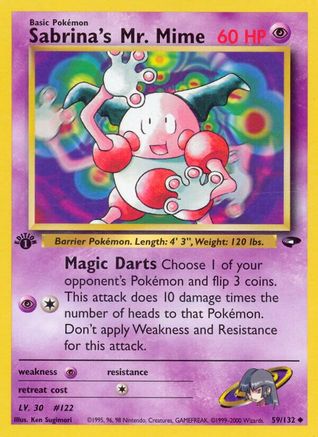 Sabrina's Mr. Mime 59/132 - Gym Challenge 1st Edition - Poke-Collect
