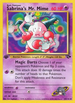 Sabrina's Mr. Mime 59/132 - Gym Challenge 1st Edition - Poke-Collect