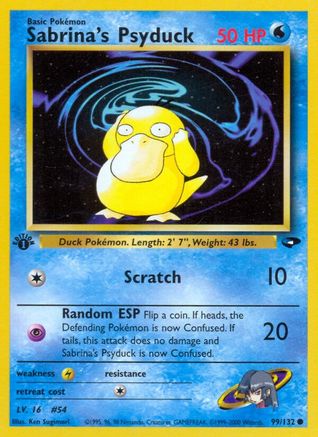 Sabrina's Psyduck 99/132 - Gym Challenge 1st Edition - Poke-Collect
