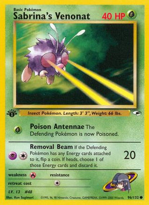 Sabrina's Venonat 96/132 - Gym Heroes 1st Edition - Poke-Collect