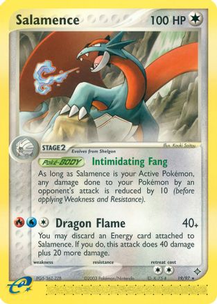 Salamence 19/97 - Dragon Reverse Holofoil - Poke-Collect
