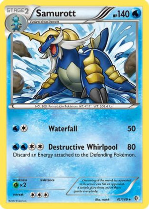 Samurott 41/149 - Boundaries Crossed Reverse Holofoil - Poke-Collect