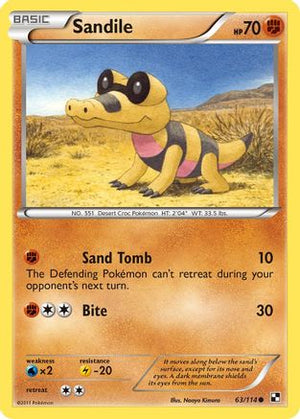 Sandile 63/114 - Black & White - Poke-Collect