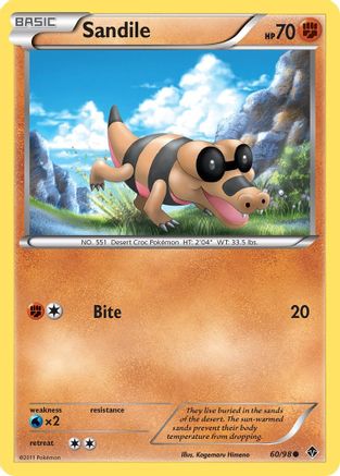 Sandile 60/98 - Emerging Powers Reverse Holofoil - Poke-Collect