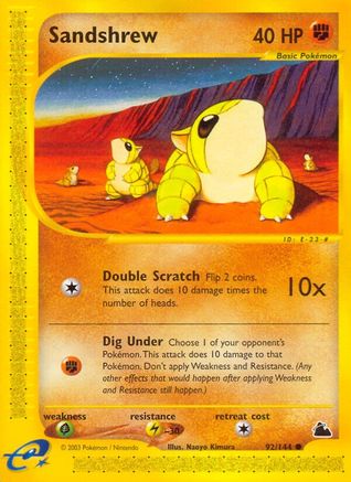 Sandshrew 92/144 - Skyridge - Poke-Collect