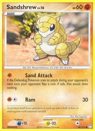 Sandshrew 96/123 - Mysterious Treasures Reverse Holofoil - Poke-Collect