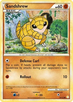 Sandshrew 79/123 - HeartGold SoulSilver Reverse Holofoil - Poke-Collect