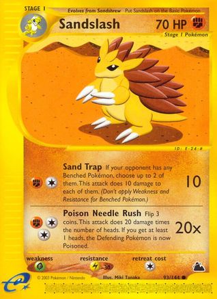 Sandslash 93/144 - Skyridge Reverse Holofoil - Poke-Collect