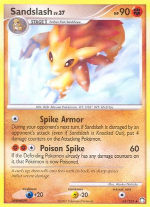 Sandslash 61/123 - Mysterious Treasures Reverse Holofoil - Poke-Collect
