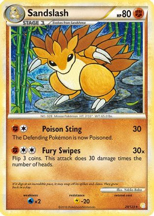 Sandslash 29/123 - HeartGold SoulSilver - Poke-Collect