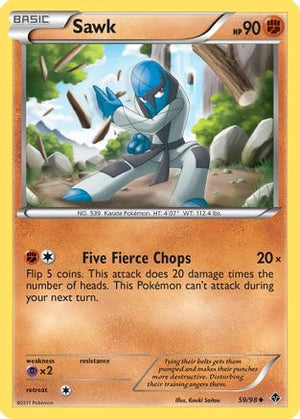 Sawk 59/98 - Emerging Powers Reverse Holofoil - Poke-Collect