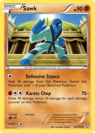 Sawk 69/124 - Dragons Exalted Reverse Holofoil - Poke-Collect