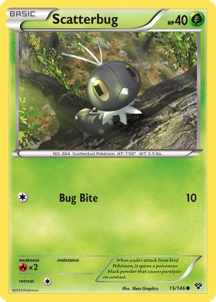 Scatterbug 15/146 - XY Reverse Holofoil - Poke-Collect