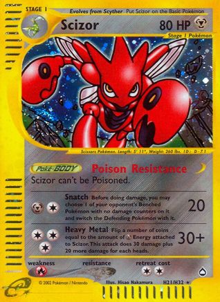 Scizor H21/147 - Aquapolis Holofoil - Poke-Collect