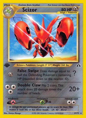 Scizor 29/75 - Neo Discovery 1st Edition - Poke-Collect