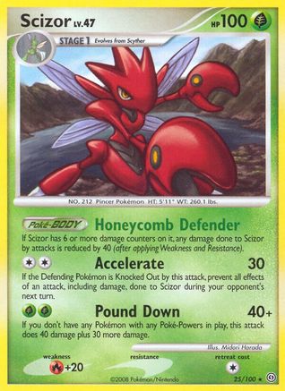 Scizor 25/100 - Stormfront Reverse Holofoil - Poke-Collect