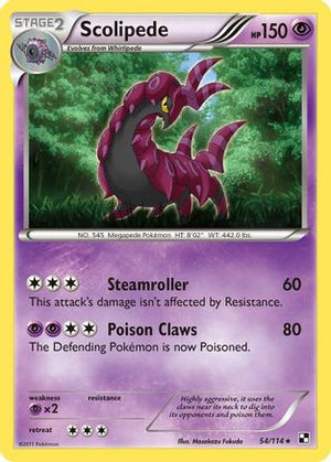 Scolipede 54/114 - Black & White - Poke-Collect