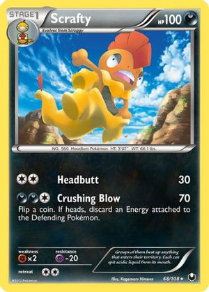 Scrafty 68/108 - Dark Explorers Reverse Holofoil - Poke-Collect