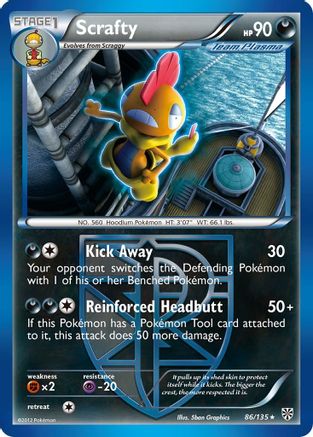 Scrafty 86/135 - Plasma Storm - Poke-Collect