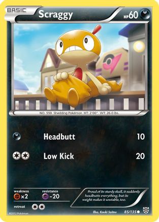 Scraggy 85/135 - Plasma Storm Reverse Holofoil - Poke-Collect