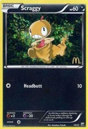 Scraggy 10/12 - McDonalds Collection 2012 Holofoil - Poke-Collect
