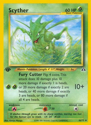 Scyther 46/75 - Neo Discovery 1st Edition - Poke-Collect