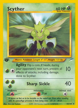 Scyther 55/105 - Neo Destiny 1st Edition - Poke-Collect