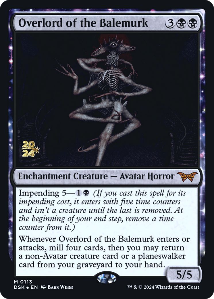 Overlord of the Balemurk (PRE-113) - Duskmourn: House of Horror Promos: (enchantment) Foil