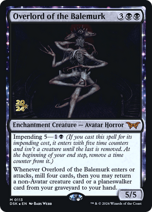 Overlord of the Balemurk (PRE-113) - Duskmourn: House of Horror Promos: (enchantment) Foil