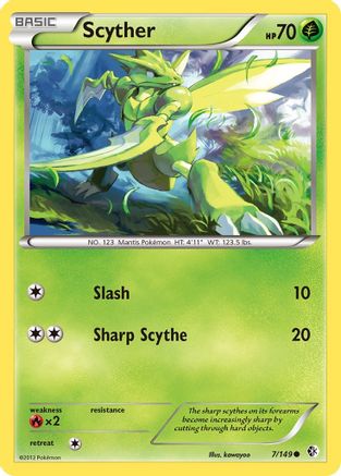 Scyther 7/149 - Boundaries Crossed Reverse Holofoil - Poke-Collect