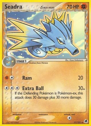 Seadra - 037/101 (Delta Species) 37/101 - Dragon Frontiers Reverse Holofoil - Poke-Collect