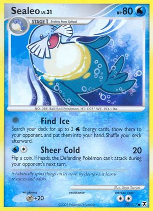 Sealeo 77/111 - Rising Rivals Reverse Holofoil - Poke-Collect