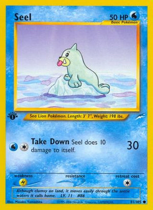 Seel 81/105 - Neo Destiny 1st Edition - Poke-Collect
