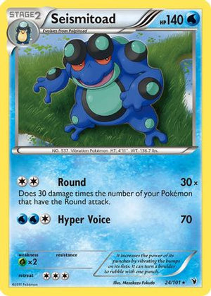 Seismitoad 24/101 - Noble Victories - Poke-Collect