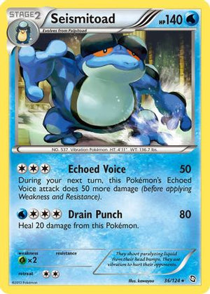 Seismitoad 36/124 - Dragons Exalted Reverse Holofoil - Poke-Collect