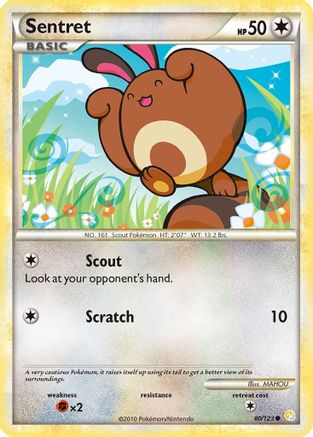 Sentret 80/123 - HeartGold SoulSilver Reverse Holofoil - Poke-Collect