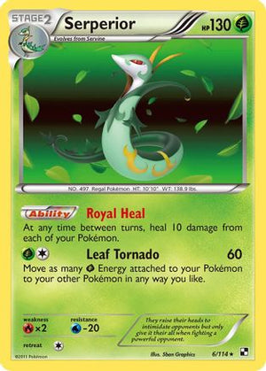 Serperior (6) 6/114 - Black and White Holofoil - Poke-Collect